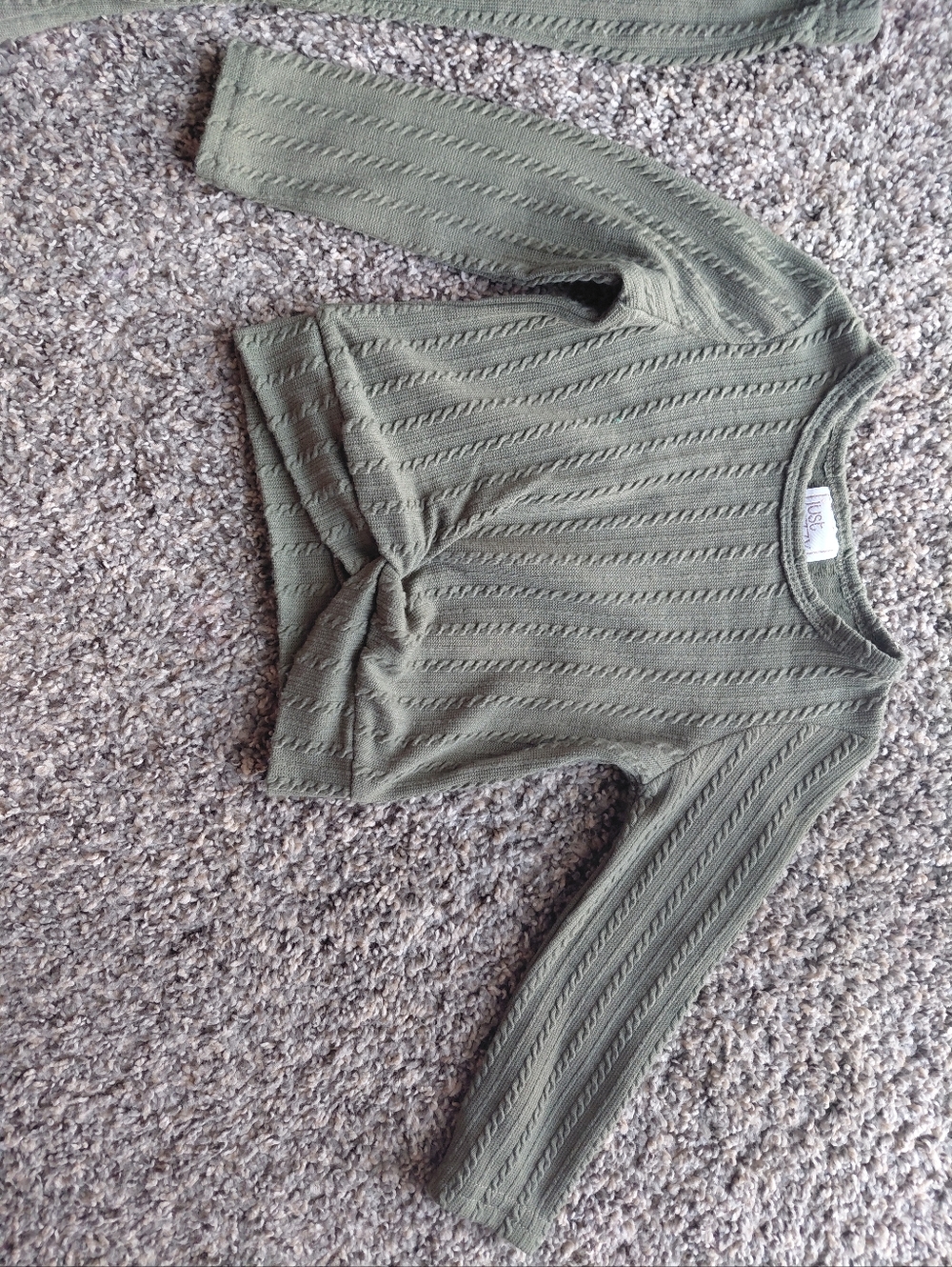 Olive Green Knit Twist